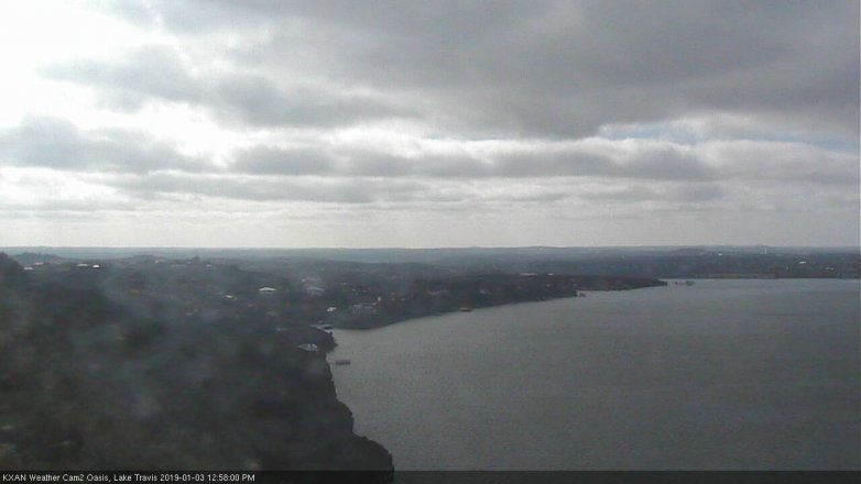 Lake Travis webcam, January 3, 2019 12:00 PM CT