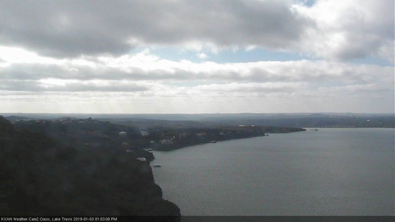 Lake Travis webcam, January 3, 2019 12:05 PM CT
