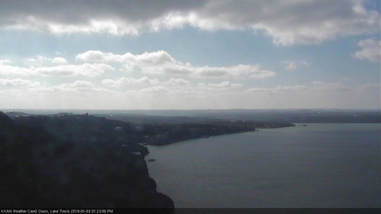 Lake Travis webcam, January 3, 2019 12:25 PM CT