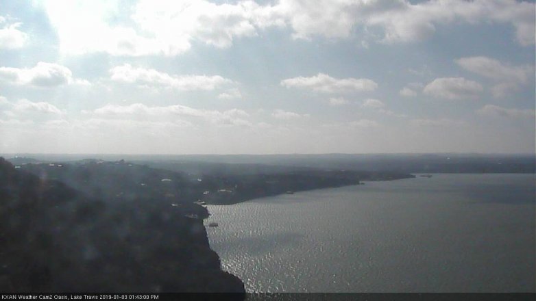 Lake Travis webcam, January 3, 2019 12:45 PM CT