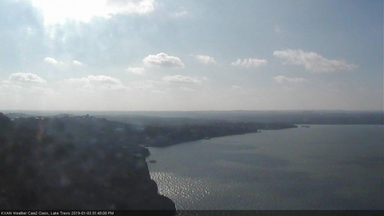 Lake Travis webcam, January 3, 2019 12:50 PM CT