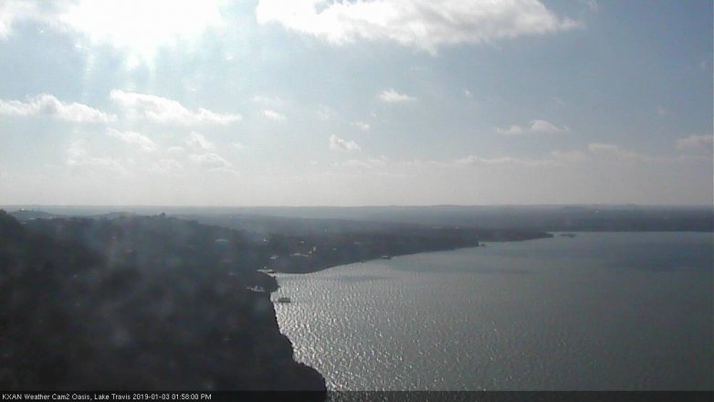 Lake Travis webcam, January 3, 2019 1:00 PM CT