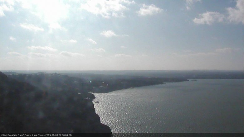 Lake Travis webcam, January 3, 2019 1:05 PM CT