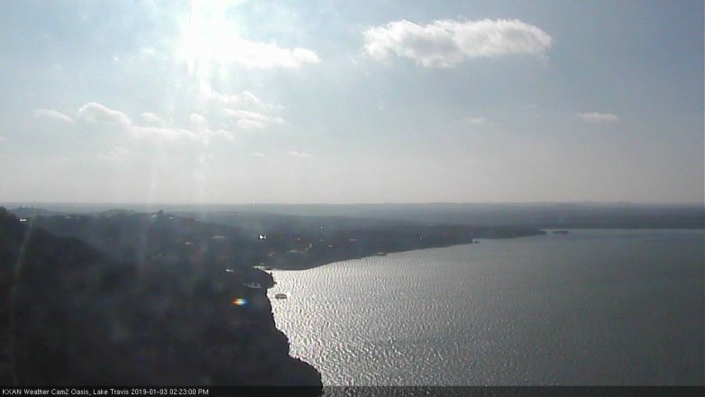 Lake Travis webcam, January 3, 2019 1:25 PM CT
