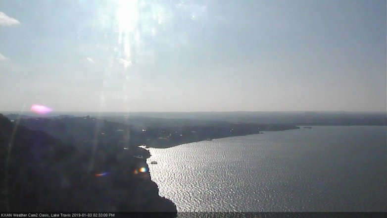 Lake Travis webcam, January 3, 2019 1:35 PM CT