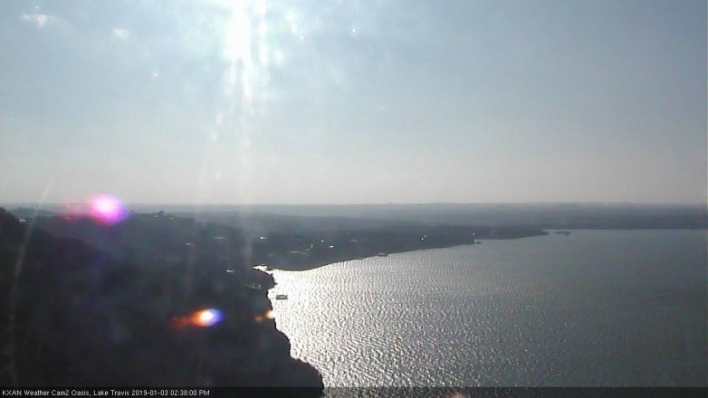 Lake Travis webcam, January 3, 2019 1:40 PM CT