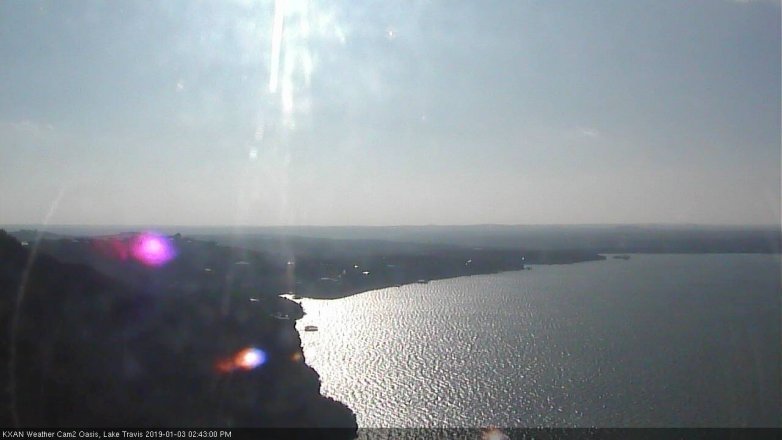 Lake Travis webcam, January 3, 2019 1:45 PM CT