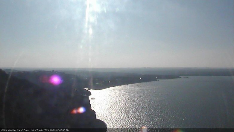 Lake Travis webcam, January 3, 2019 1:50 PM CT