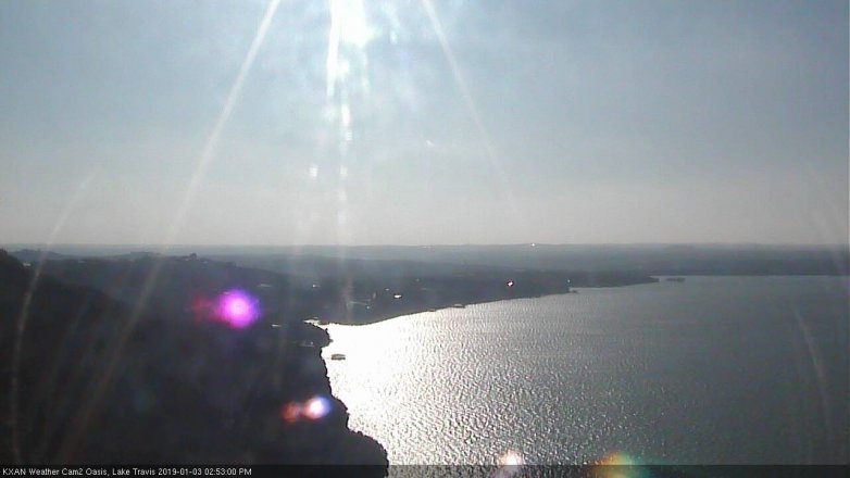 Lake Travis webcam, January 3, 2019 1:55 PM CT