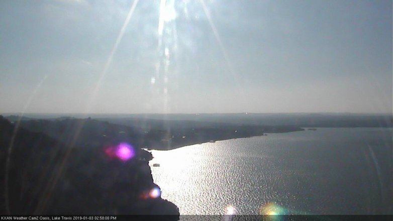 Lake Travis webcam, January 3, 2019 2:00 PM CT