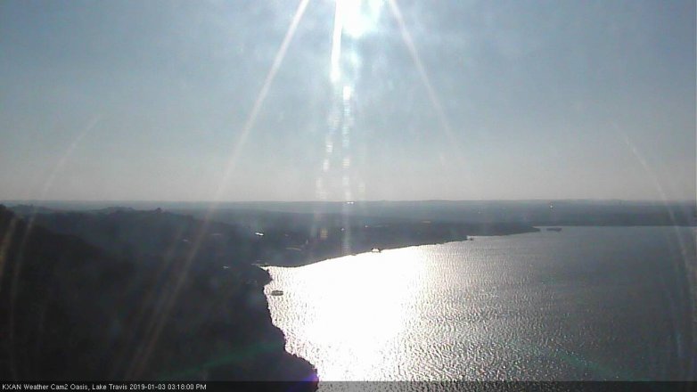 Lake Travis webcam, January 3, 2019 2:20 PM CT