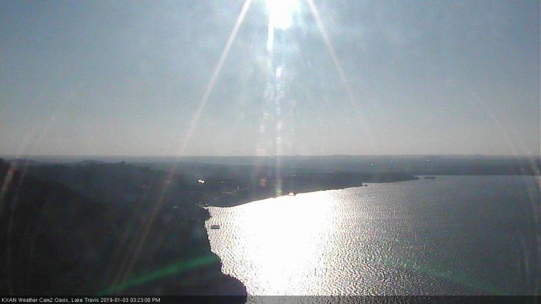 Lake Travis webcam, January 3, 2019 2:25 PM CT