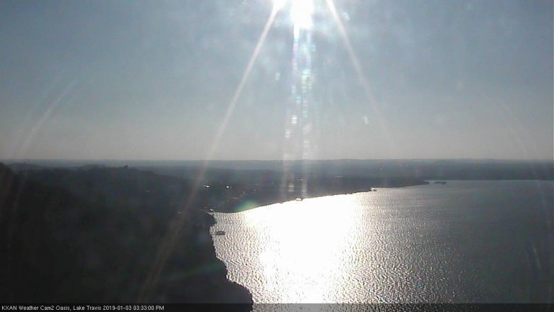 Lake Travis webcam, January 3, 2019 2:35 PM CT
