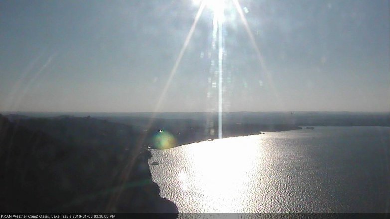 Lake Travis webcam, January 3, 2019 2:40 PM CT
