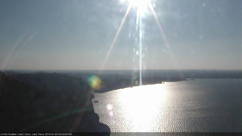 Lake Travis webcam, January 3, 2019 2:45 PM CT