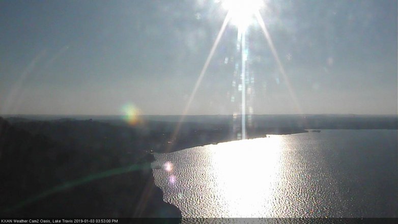 Lake Travis webcam, January 3, 2019 2:55 PM CT