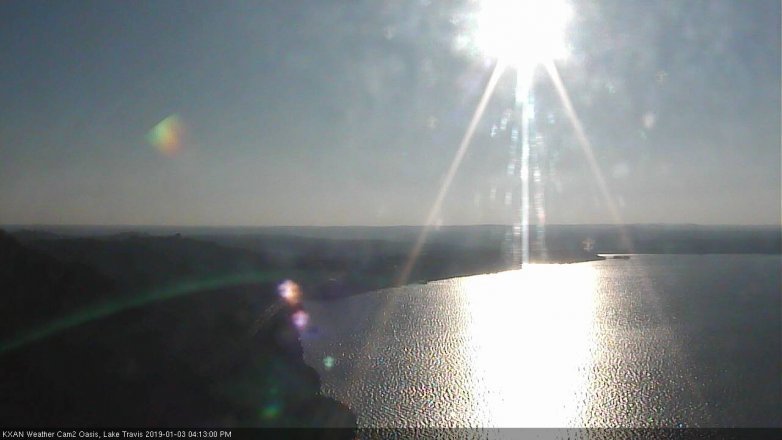 Lake Travis webcam, January 3, 2019 3:15 PM CT
