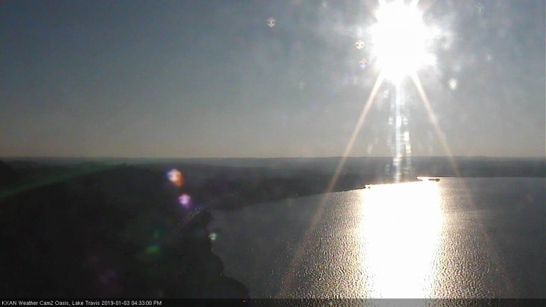 Lake Travis webcam, January 3, 2019 3:35 PM CT