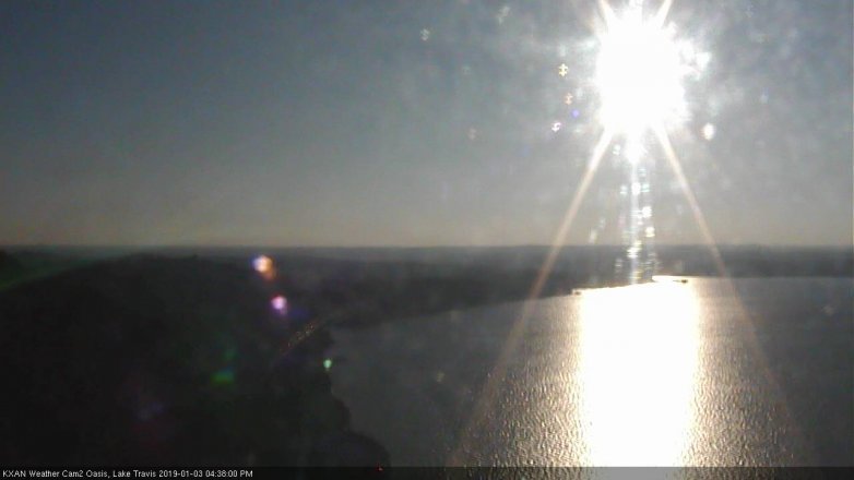 Lake Travis webcam, January 3, 2019 3:40 PM CT