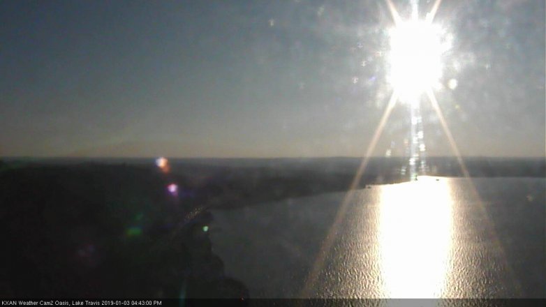 Lake Travis webcam, January 3, 2019 3:45 PM CT