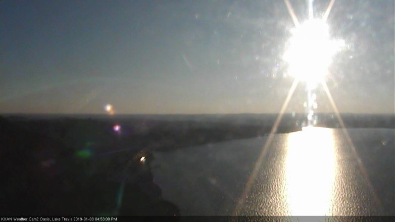 Lake Travis webcam, January 3, 2019 3:55 PM CT