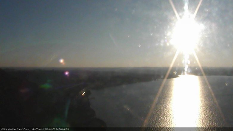 Lake Travis webcam, January 3, 2019 4:00 PM CT