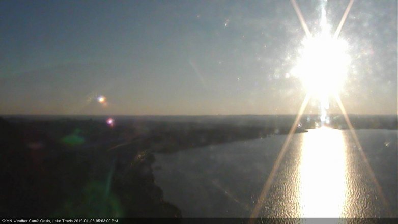 Lake Travis webcam, January 3, 2019 4:05 PM CT