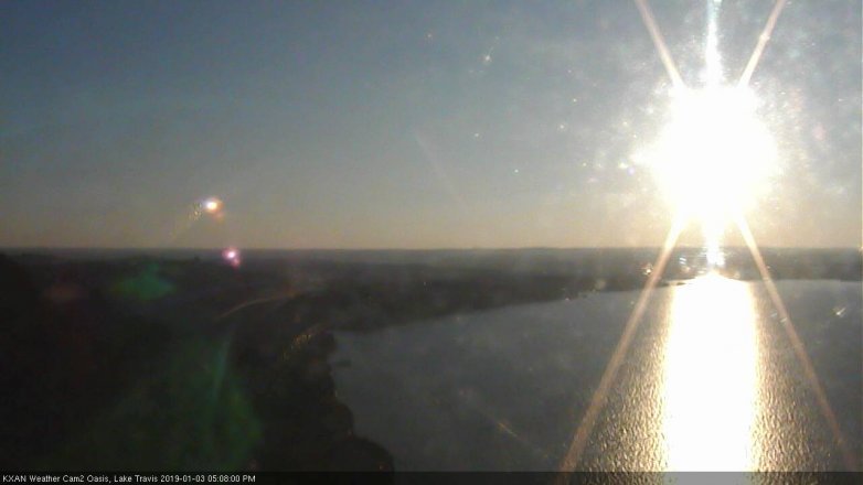 Lake Travis webcam, January 3, 2019 4:10 PM CT