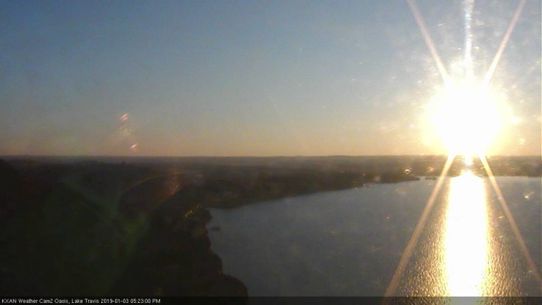 Lake Travis webcam, January 3, 2019 4:25 PM CT