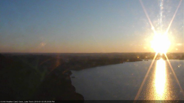 Lake Travis webcam, January 3, 2019 4:30 PM CT