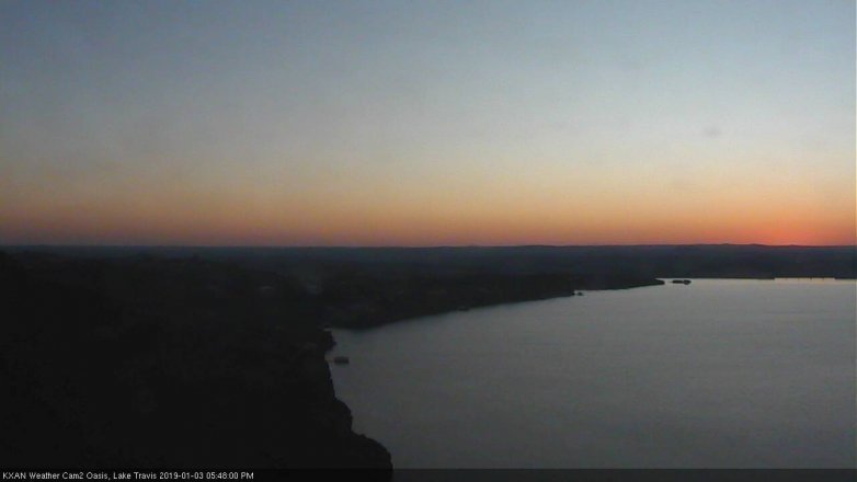 Lake Travis webcam, January 3, 2019 4:50 PM CT