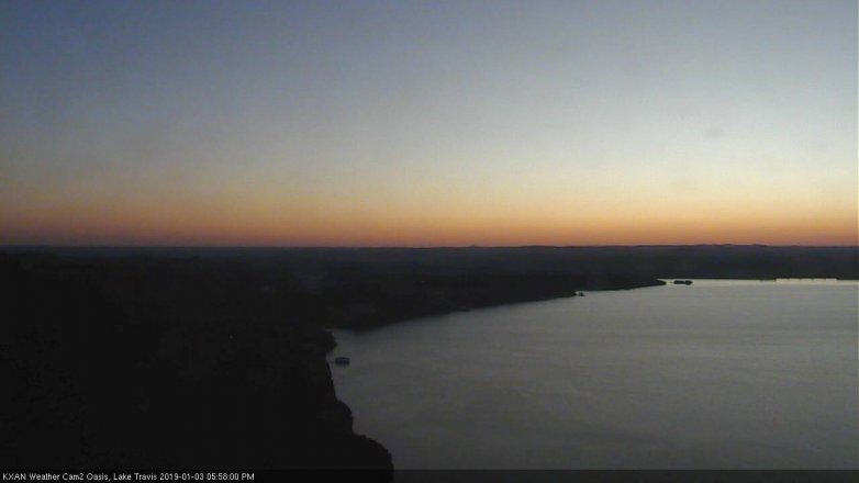 Lake Travis webcam, January 3, 2019 5:00 PM CT