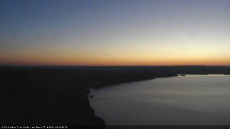 Lake Travis webcam, January 3, 2019 5:05 PM CT