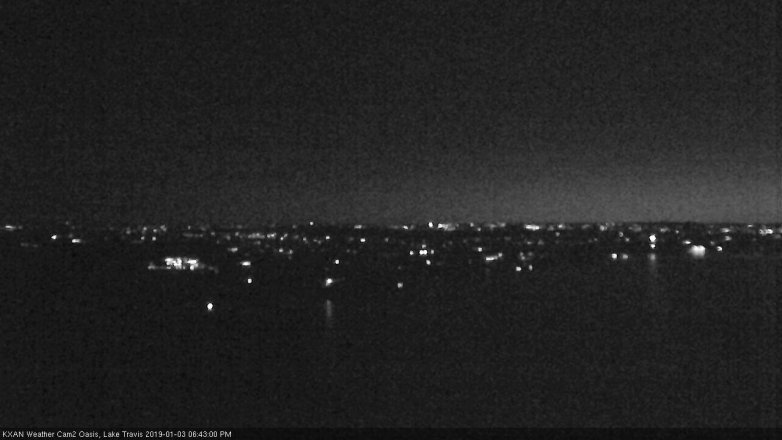 Lake Travis webcam, January 3, 2019 5:45 PM CT
