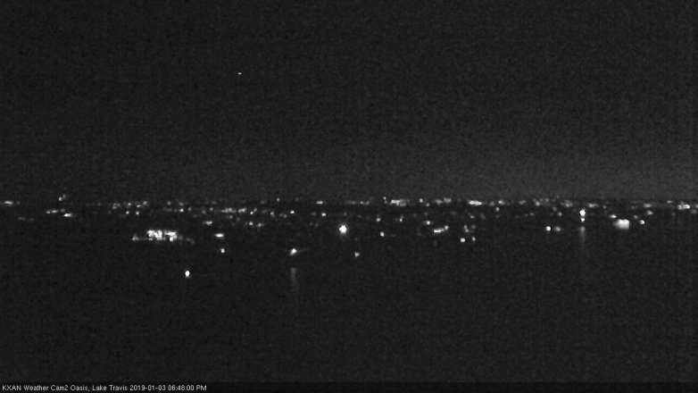 Lake Travis webcam, January 3, 2019 5:50 PM CT