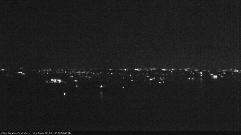 Lake Travis webcam, January 3, 2019 5:55 PM CT
