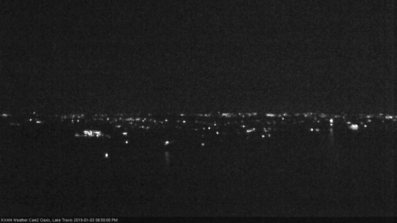 Lake Travis webcam, January 3, 2019 6:00 PM CT