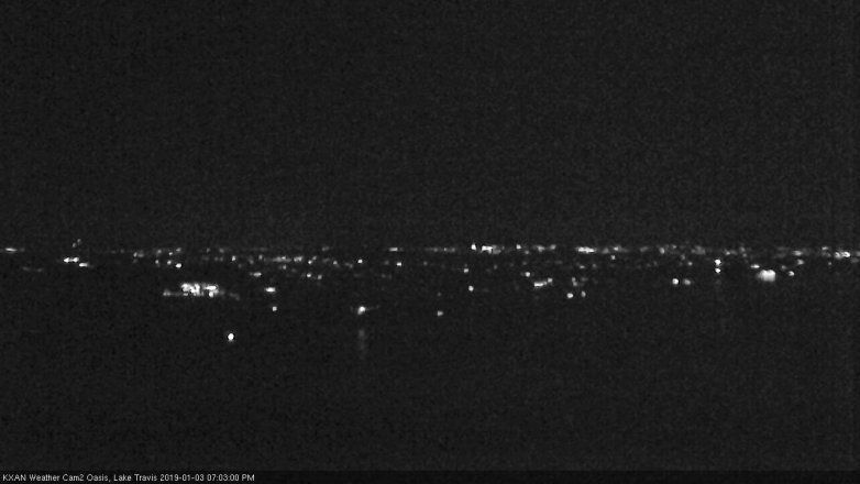 Lake Travis webcam, January 3, 2019 6:05 PM CT