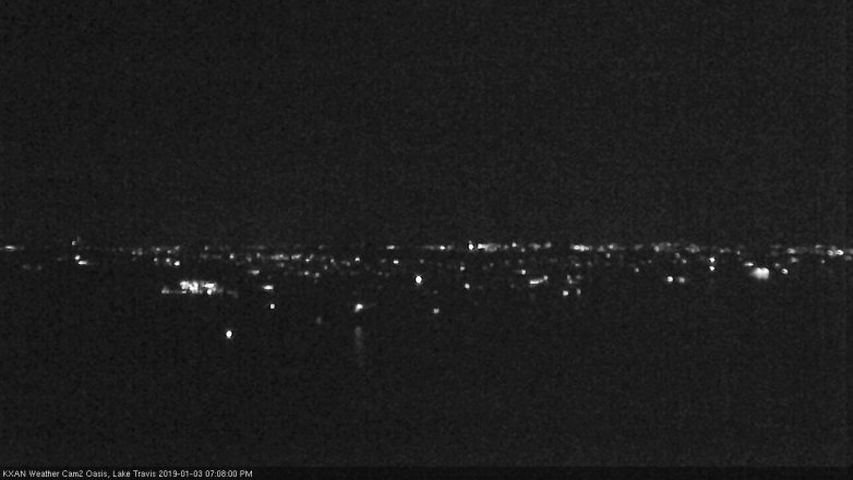 Lake Travis webcam, January 3, 2019 6:10 PM CT