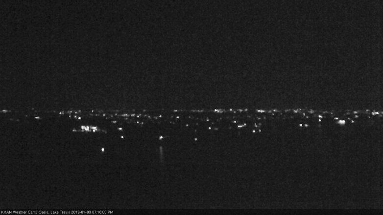 Lake Travis webcam, January 3, 2019 6:20 PM CT