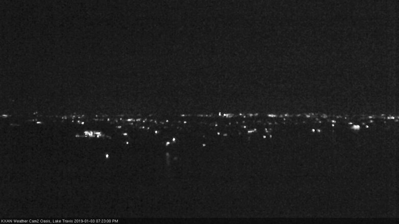 Lake Travis webcam, January 3, 2019 6:25 PM CT