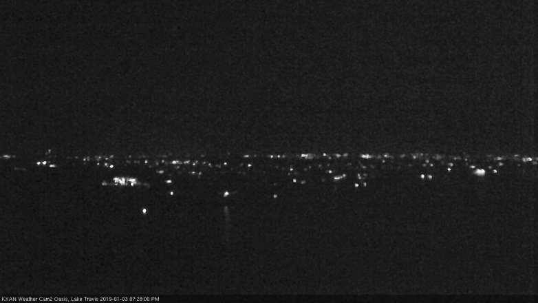 Lake Travis webcam, January 3, 2019 6:30 PM CT