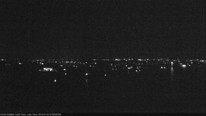 Lake Travis webcam, January 3, 2019 7:00 PM CT