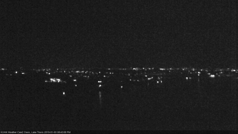 Lake Travis webcam, January 3, 2019 7:45 PM CT