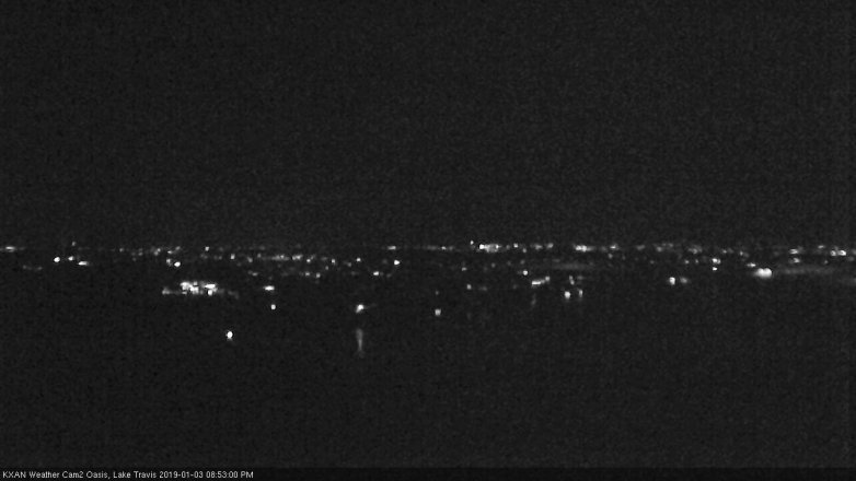 Lake Travis webcam, January 3, 2019 7:55 PM CT