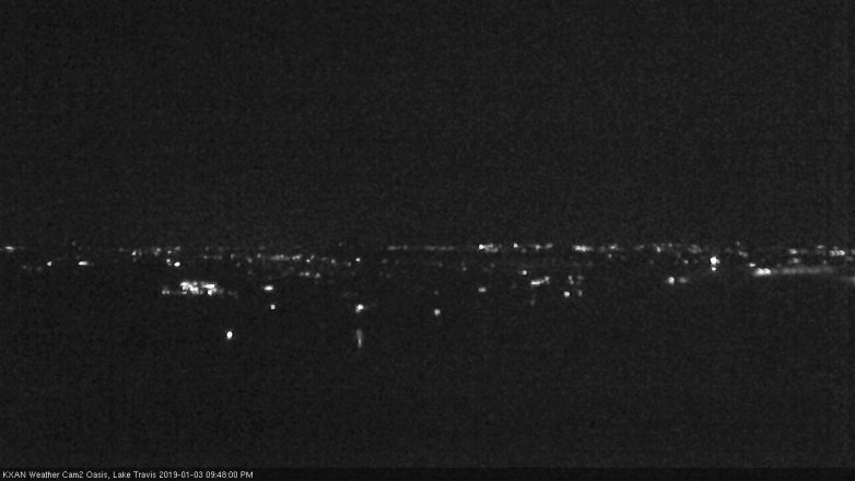 Lake Travis webcam, January 3, 2019 8:50 PM CT