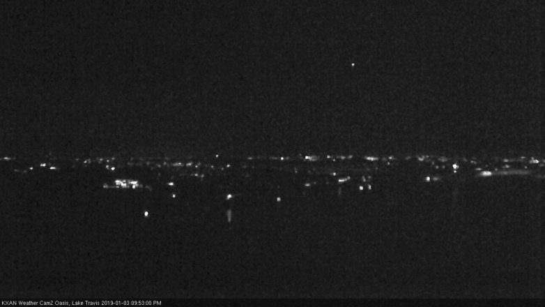 Lake Travis webcam, January 3, 2019 8:55 PM CT