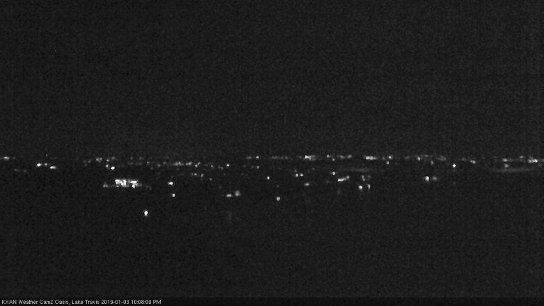 Lake Travis webcam, January 3, 2019 9:10 PM CT