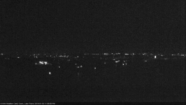 Lake Travis webcam, January 3, 2019 10:10 PM CT