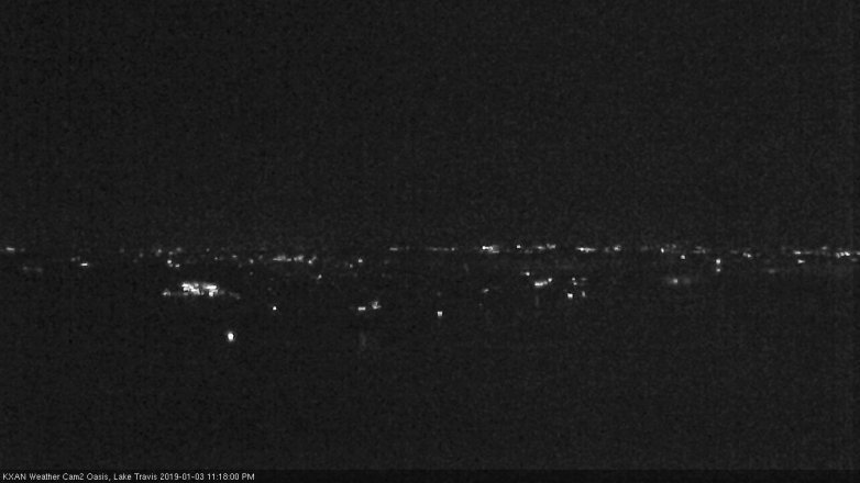 Lake Travis webcam, January 3, 2019 10:20 PM CT